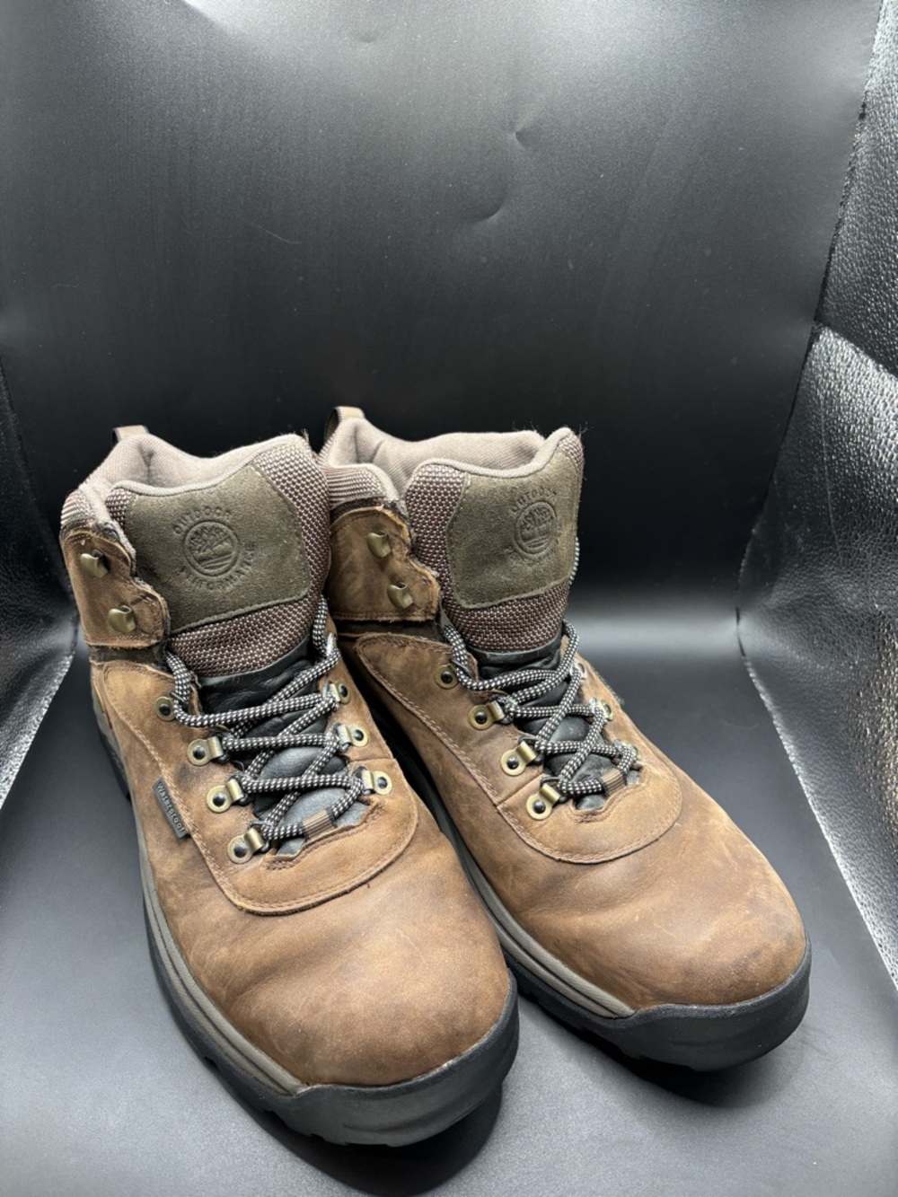 Timberland White Ledge Mid Waterproof Hiking Boots Men’s Size 12 Brown Leather
